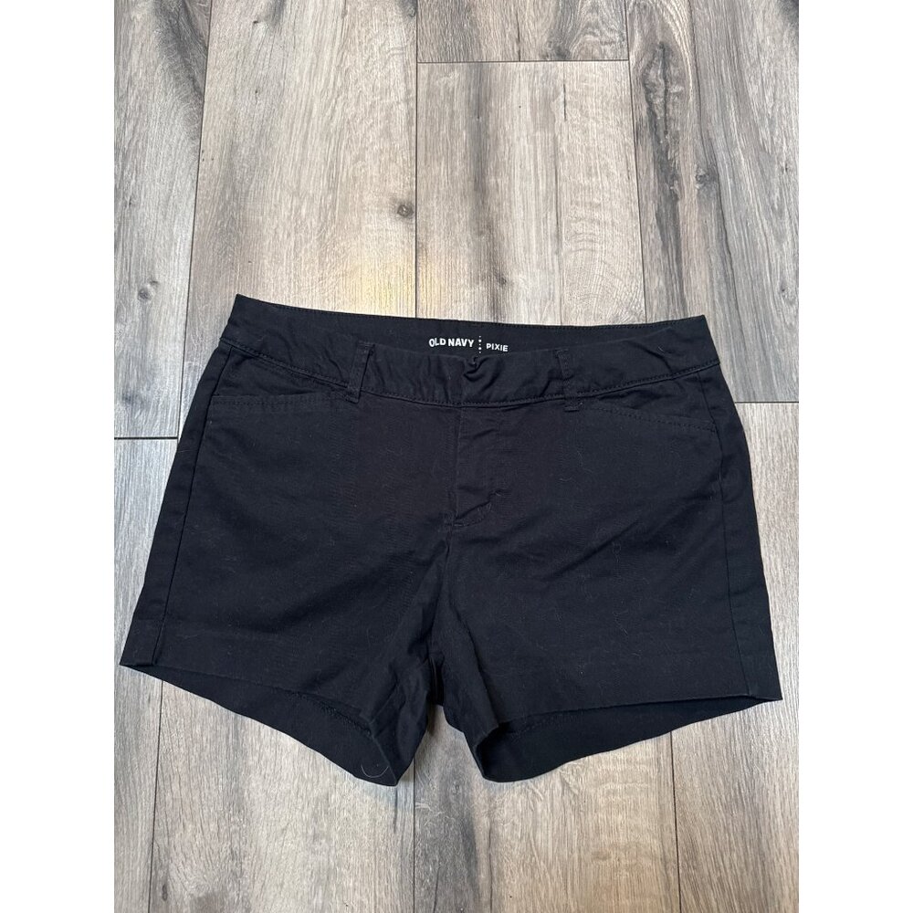 Old Navy Pixie Womens Black Shorts Size 2 Cotton Blend Classic Style